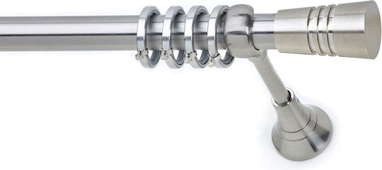 Anartisi Metallisch Vorhangstange S24 Einfach Φ25mm 200cm Nickel Satin