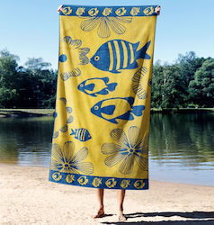 Cokitex Beach Towel Cotton Yellow 160x86cm.