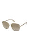 Nina Ricci Women's Sunglasses with Gold Metal Frame and Brown Mirror Lens SNR329 300G