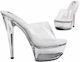 Soiemio Damen Sexy Transparente Schuhe