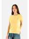 Only Damen T-Shirt Gelb