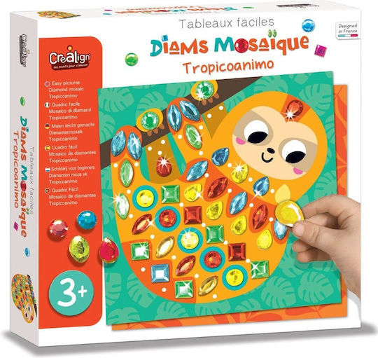 Crealign Mosaic with Shiny Diamonds Tropicoanimo for Children 3+ years Years