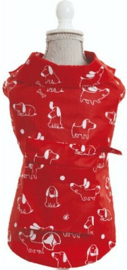 Croci Hundemantel Wasserdicht Rot mit Rückenlänge 30 cm.