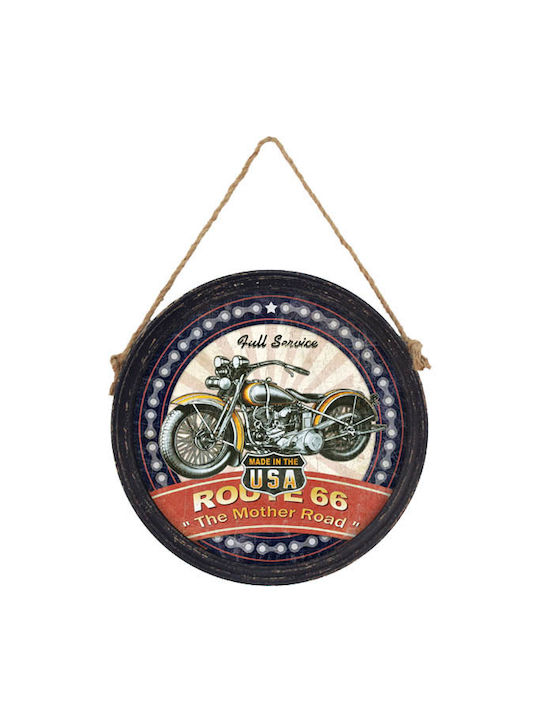 Masă rotundă din lemn "Route 66" 40cm