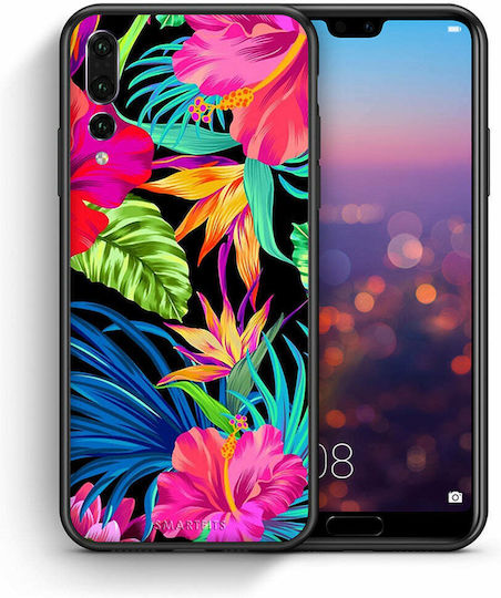Smartfits Tropical Flowers Back Cover Πλαστικό Πολύχρωμο (Huawei P20 Pro)