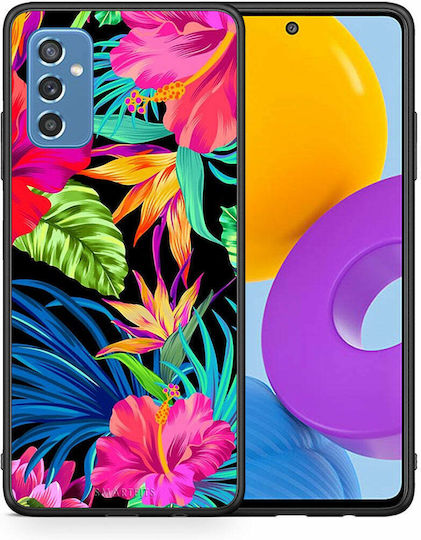 Smartfits Tropical Flowers Umschlag Rückseite Kunststoff Mehrfarbig (Galaxy M52) A00_SM1-SA-M525G_TROPICALFLOWERS_RO1