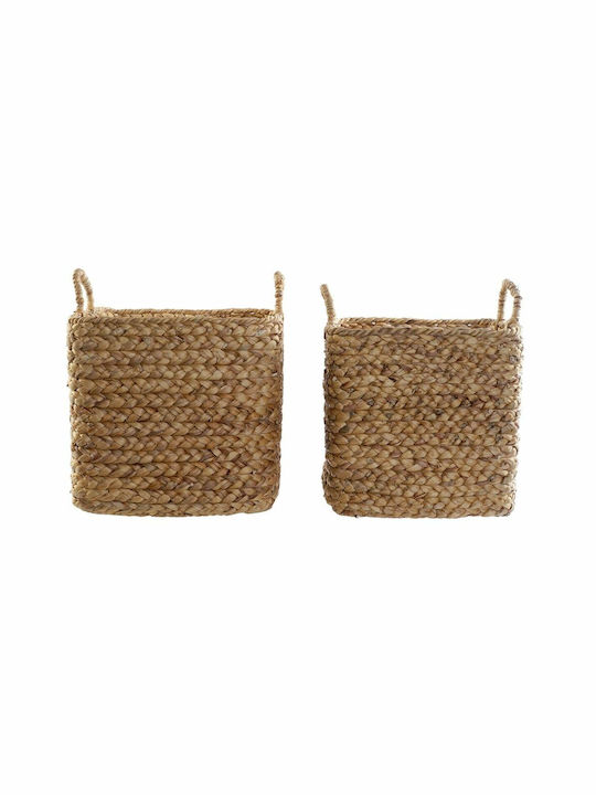 Wicker Decorative Baskets Set 2pcs DKD Home Decor