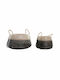 Wicker Decorative Baskets Set 2pcs DKD Home Decor