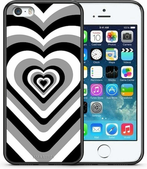 Smartfits Hearts Back Cover Πλαστικό Μαύρο (iPhone 5/5s/SE)