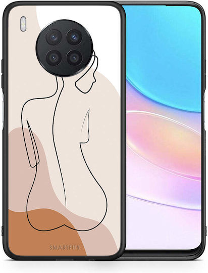 Smartfits LineArt Woman Back Cover Din Plastic / Silicon Bej (Huawei Nova 8i / Honor 50 Lite)