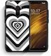 Smartfits Hearts Umschlag Rückseite Kunststoff Schwarz (Pocophone F1) A00_SM1-XI-POCF1_BLACKHEARTS_RO1