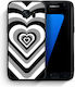 Smartfits Hearts Back Cover Πλαστικό Μαύρο (Galaxy S7 Edge)