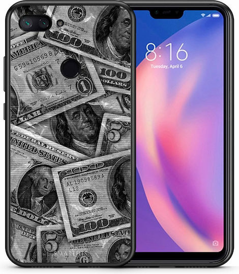 Smartfits Money Dollars Back Cover Πλαστικό Γκρι (Xiaomi Mi 8 Lite)