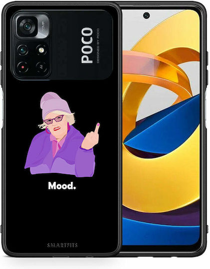 Smartfits Grandma Mood Задна корица Пластмаса Многоцветен (Poco M4 Pro) A00_SM1-XI-POCM4PR4G_GRANDMAMOODBLACK_RO1