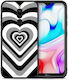 Smartfits Hearts Back Cover Πλαστικό Μαύρο (Redmi 8)