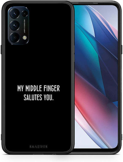 Smartfits Salute Back Cover Plastic / Silicone Black (Oppo Find X3 Lite)
