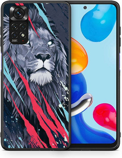 Smartfits Lion Designer Back Cover Πλαστικό Πολύχρωμο (Redmi Note 11 / 11S 4G)