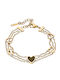 Verorama Bracelet with design Heart made of Steel Gold Plated