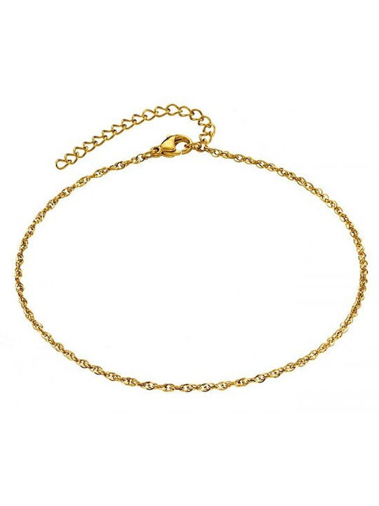 Bracelet Anklet Chain made of Steel Gold Plated