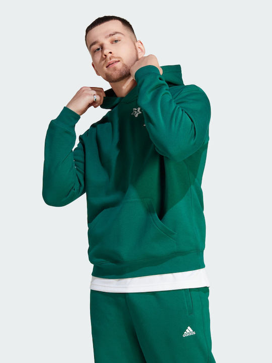 Adidas Pulover bărbați cu glugă Verde