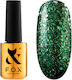 F.O.X Ημιμόνιμο Βερνίκι Νυχιών 005 με Glitter 7ml