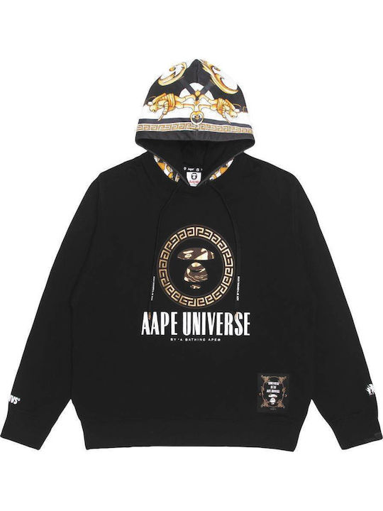 Aape By A Bathing Ape Φούτερ Μαύρο με Κουκούλα Aape By A Bathing Ape Φούτερ Μαύρο με Κουκούλα
