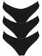 Femei Slip 3Pack fără cusături Negre