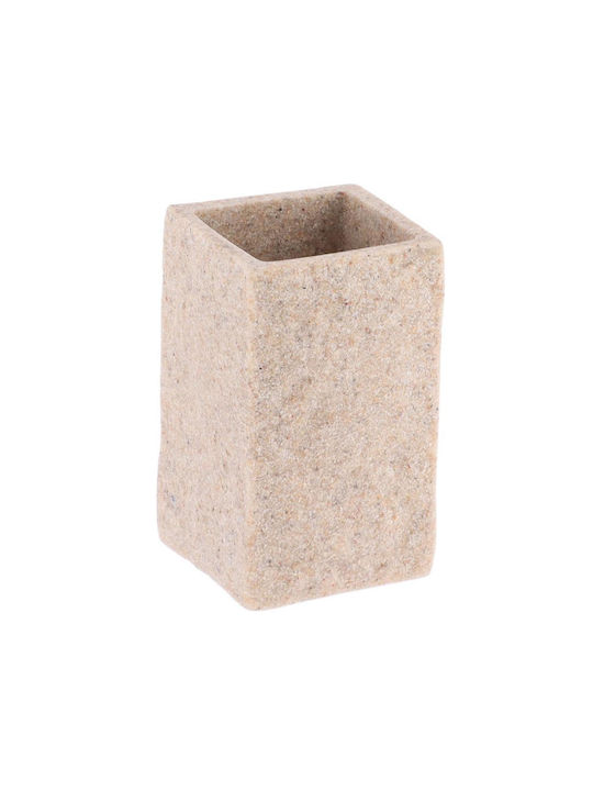 Atmosphera Resin Cup Holder Countertop Beige