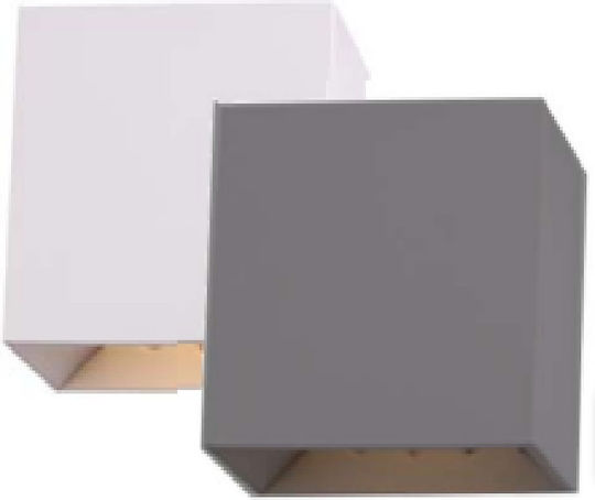 Universe Wandmontierte Außen-Deckenleuchte LED IP65 4W mit Warmweiß Licht 12x12x5.2εκ.