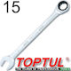 Toptul Germano-polygon Inel cu clichet 15mm 1buc