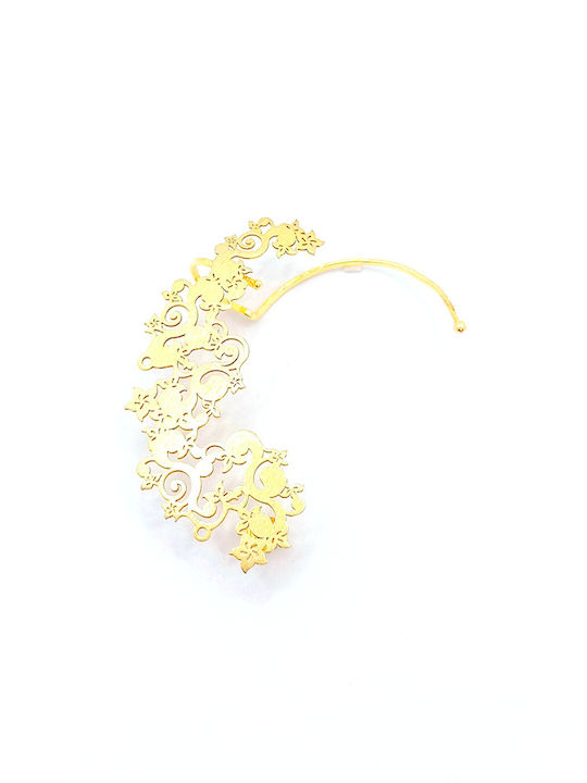 PS Silver Single Earring Ear Climber made of Silver Gold Plated