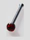 Bizoutaki Nasenpiercing aus Stahl Silber / Rot