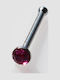 Bizoutaki Nasenpiercing aus Stahl Silber / Rosa