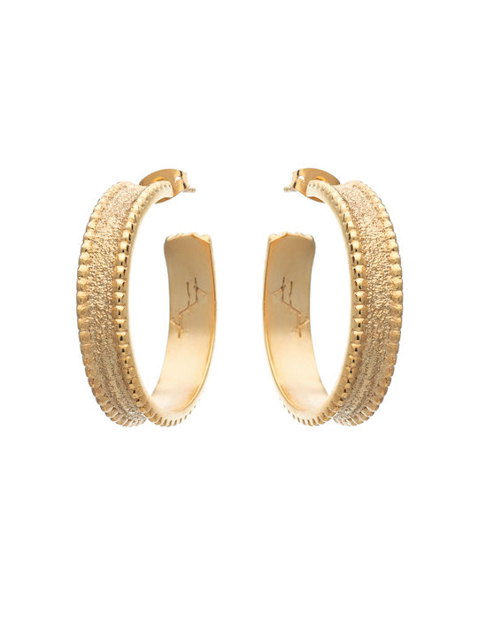 LifeLikes Earrings Hoops Gold Plated