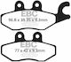 EBC Τακάκια Μοτοσυκλέτας Πίσω για Vespa GTS 300