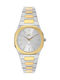 Visetti Two Tone Stainless Γυναικείο Ρολόι 34mm Μπαταρίας με Μεταλλικό Μπρασελέ