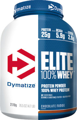 Dymatize Elite 100% Whey Πρωτεΐνη Ορού Γάλακτος Χωρίς Γλουτένη με Γεύση Chocolate Fudge 2.17kg