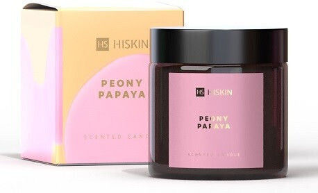 HiSkin Αρωματικό Κερί Peony Papaya σε Βάζο με Άρωμα Peony Papaya 100gr