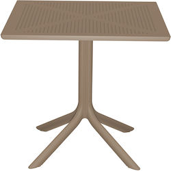 Groovy Outdoor Polypropylene Table for Small Spaces 80x80x74.5cm