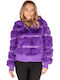 Women's Short Fur Purple