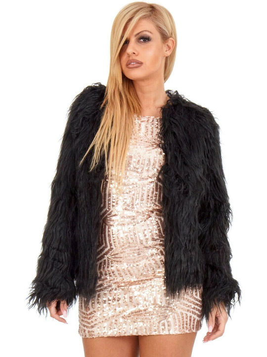 Women's Short Fur Black