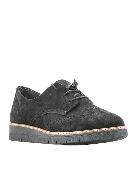 Silia D Wildleder Damen Derby in Schwarz Farbe ...