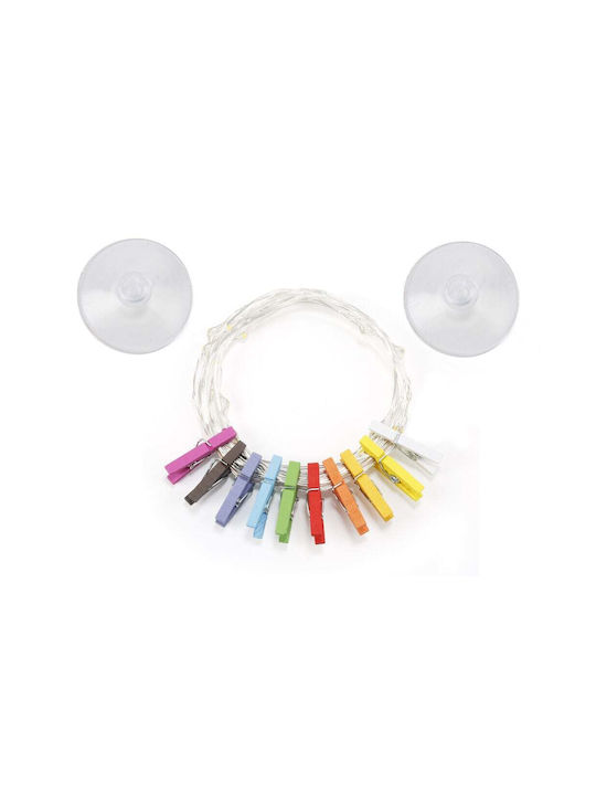 Kikkerland Garland Light With 20 Clothes Pegs Kikkerland Garland Light With 20 Clothes Pegs