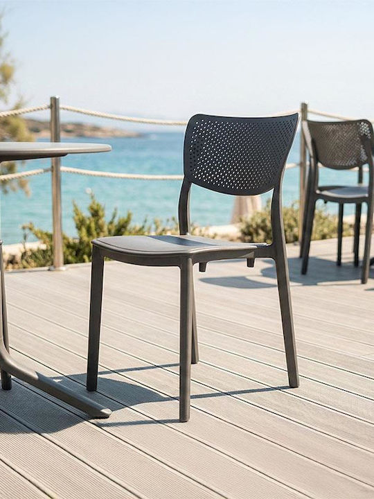 Outdoor-Stuhl Polypropylen Ignite Gray 44x53x84εκ.