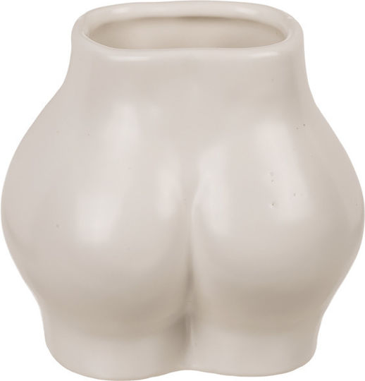 Out of the Blue Vază Ceramică Booty Albă Φ10xΥ11cm