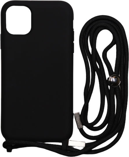 Technovo Lace Задна корица Силикон с Каишка Черен (iPhone 13 Pro Max)