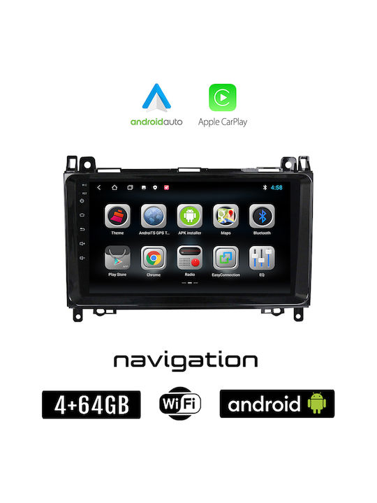 Booma Ηχοσύστημα Αυτοκινήτου για Mercedes-Benz A Class (W169) 2004-2012 (Bluetooth/USB/WiFi/GPS/Apple-Carplay/Android-Auto) με Οθόνη Αφής 9"