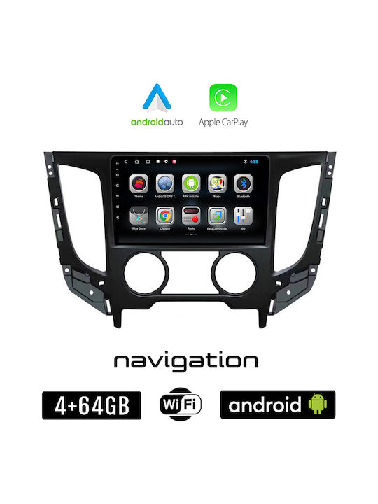 Booma Auto-Audiosystem für Fiat Vollrück 2016> mit A/C (Bluetooth/USB/WiFi/GPS/Apple-Carplay/Android-Auto) mit Touchscreen 9"