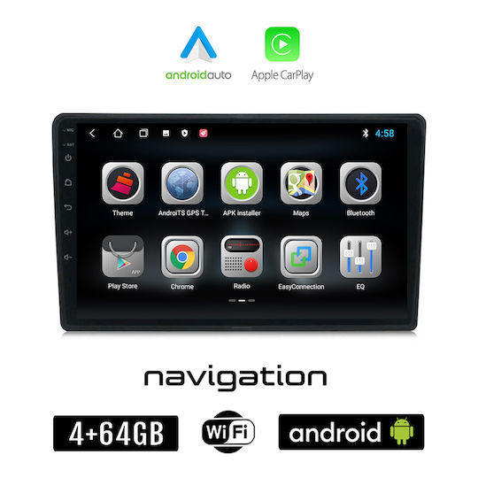 Booma Auto-Audiosystem für Citroen C4 / DS4 2018> (Bluetooth/USB/WiFi/GPS/Apple-Carplay/Android-Auto) mit Touchscreen 10"