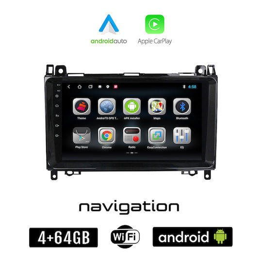 Booma Ηχοσύστημα Αυτοκινήτου για Mercedes-Benz B Class (W245) 2005-2012 (Bluetooth/USB/WiFi/GPS/Apple-Carplay/Android-Auto) με Οθόνη Αφής 9"